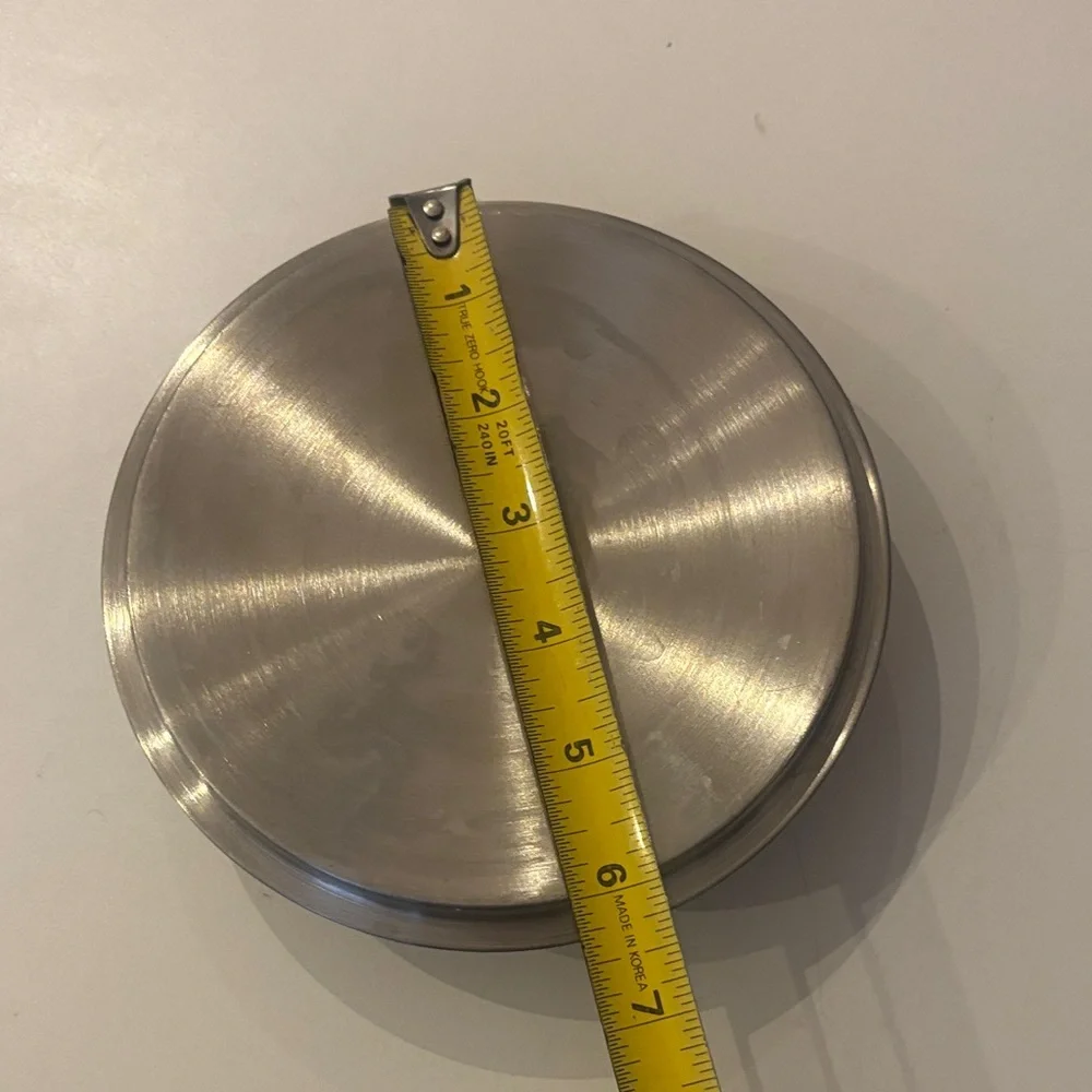 Alessi  6 in Stainless Steel Lid with Black Knob